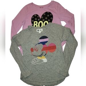 BUNDLE OF GAP & GAP/DISNEY GIRLS LONG SLEEVED SHIRTS